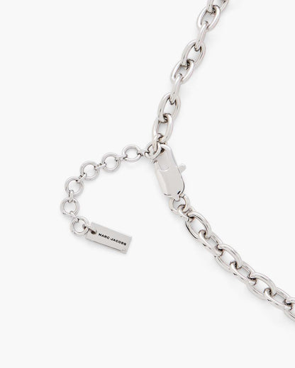 The Sticker Charm Statement Necklace Silver Multi