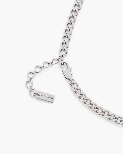 The Sticker Charm Necklace Silver Multi