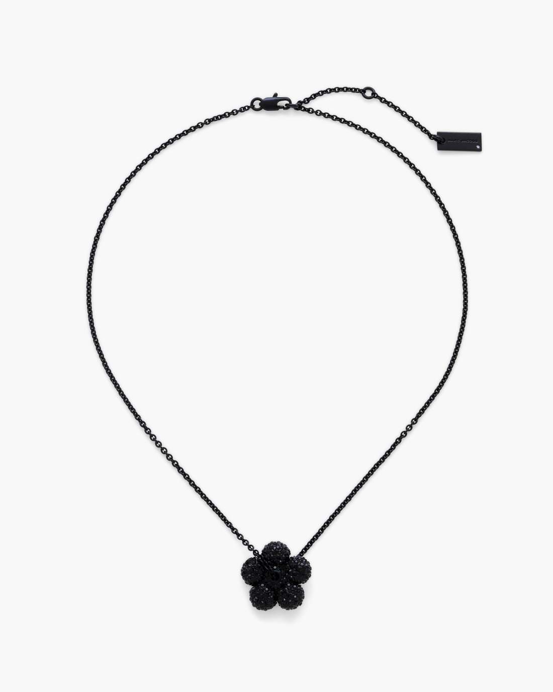 The Daisy Pave Necklace Black/Black Crystal