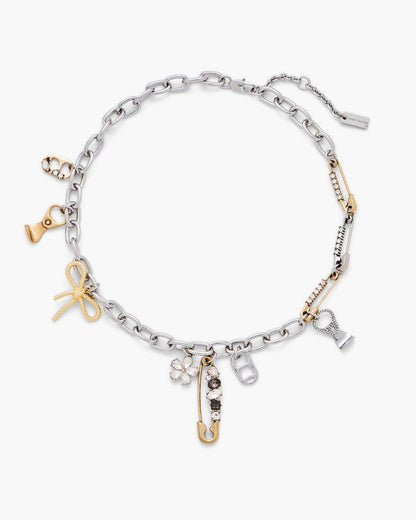 The Grunge Glam Charm Necklace Gold/Silver