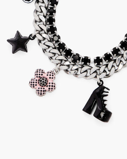 The Mini Icon Dot Charm Bracelet Silver/Multi