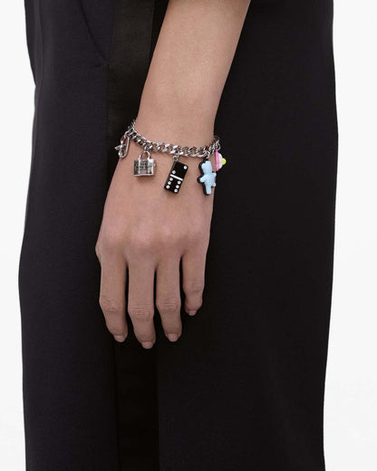 The Sticker Charm Bracelet Silver Multi