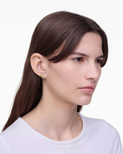 The Star Balloon Stud Earrings Light Antique Gold