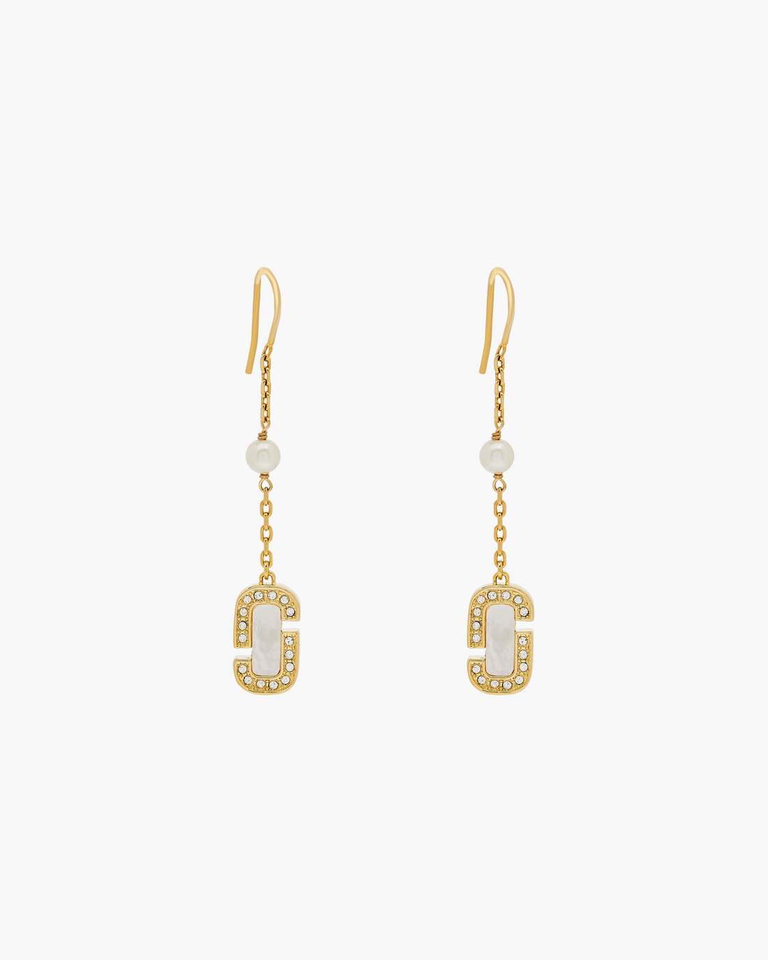 The J Marc Luxe Linear Earrings Gold/Crystal