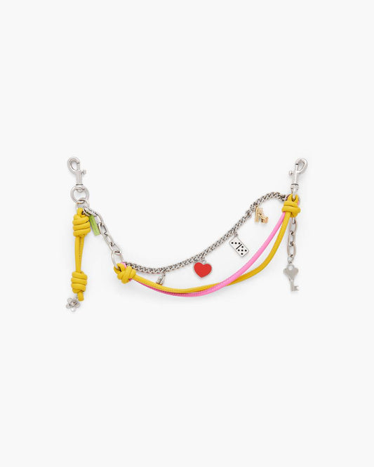 The Mini Icon Chain Bag Charm Bow Pink Multi