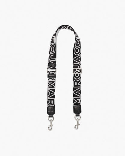 The Thin Outline Logo Webbing Strap Black/Silver