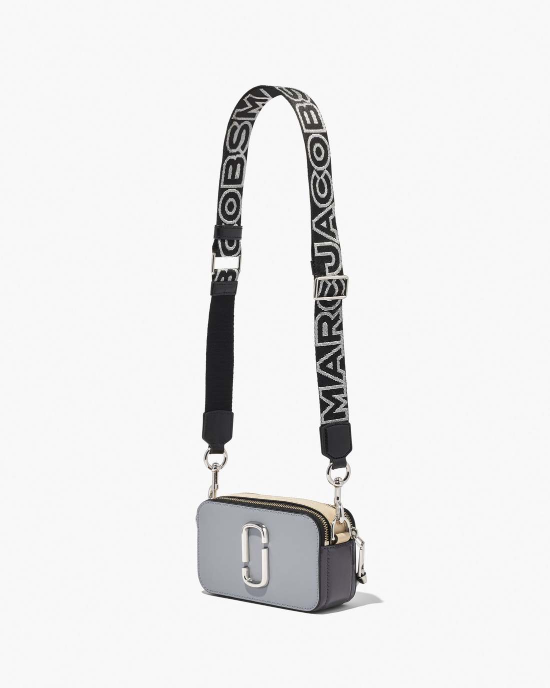 The Thin Outline Logo Webbing Strap Black/Silver