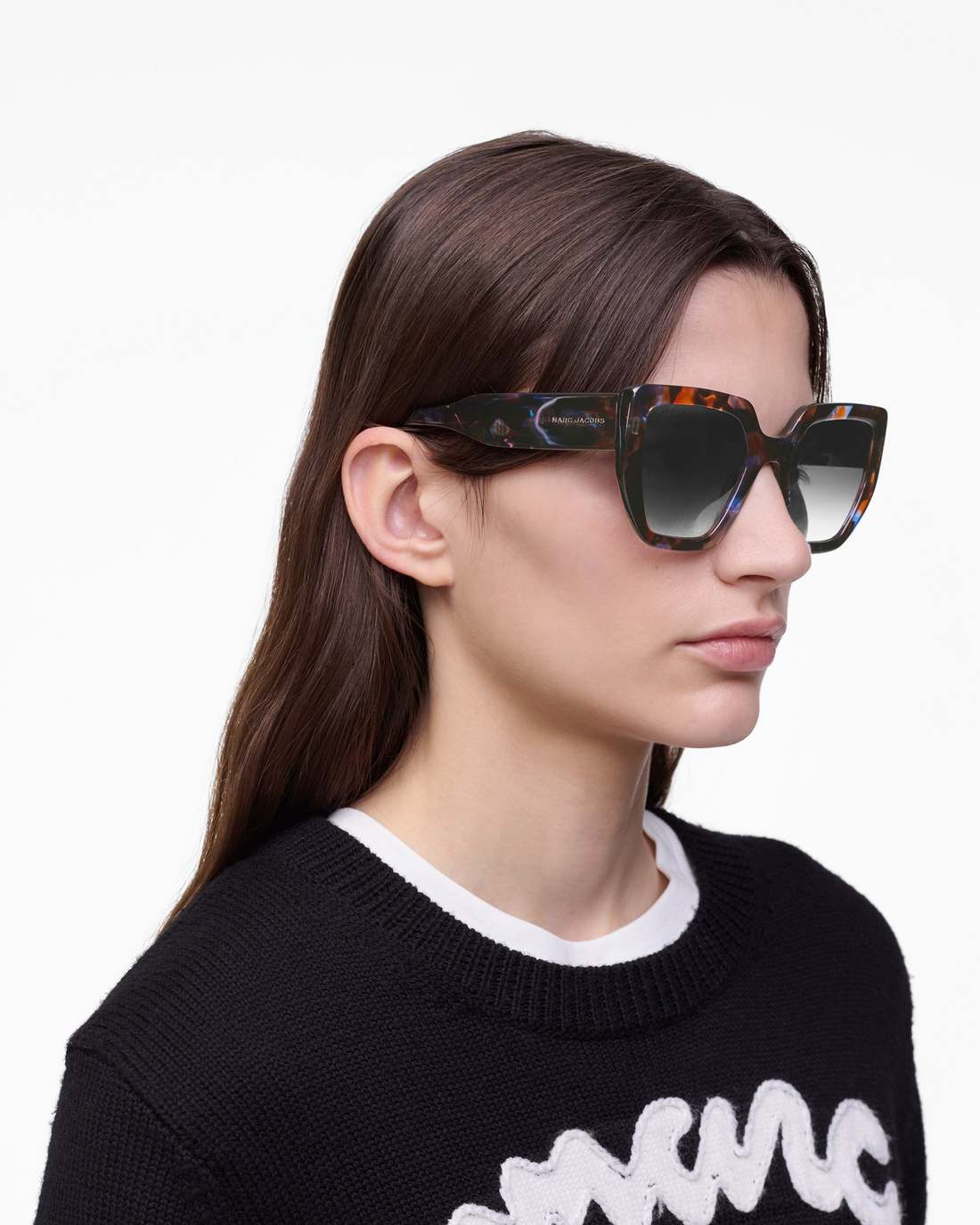 The J Marc Square Sunglasses Havana Multi