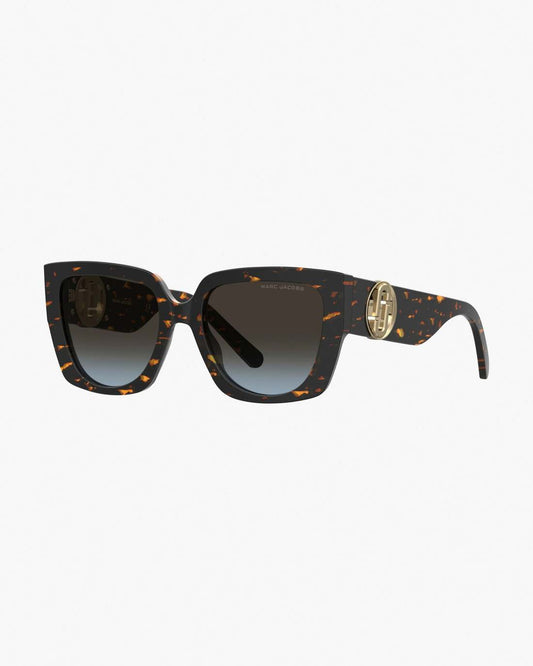 The J Marc Square Cutout Sunglasses Havana