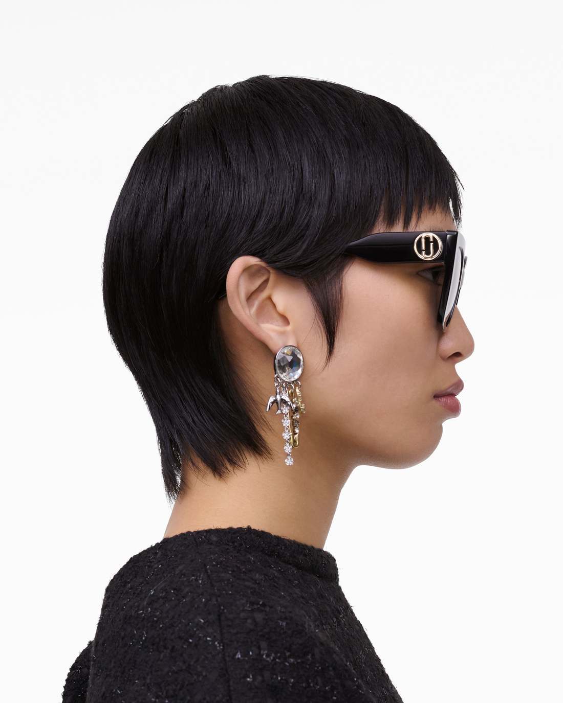 The J Marc Square Sunglasses Black