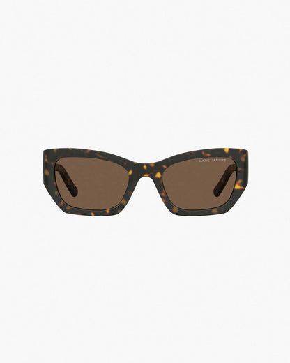 The J Marc Square Cat Eye Sunglasses Havana