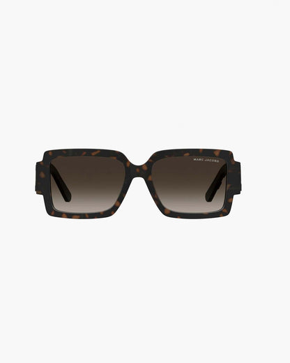 The Bold Logo Square Sunglasses Havana
