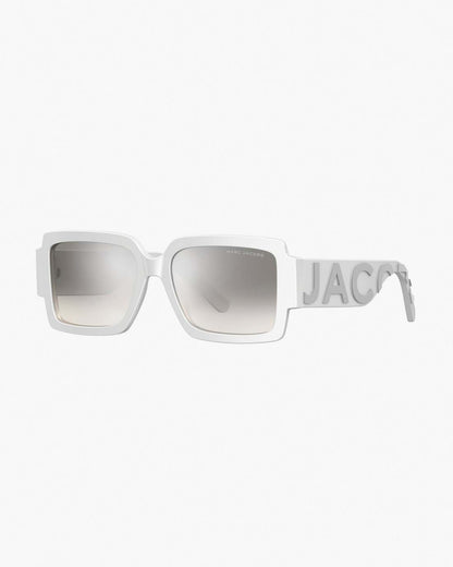 The Bold Logo Square Mirrored Sunglasses White/Grey