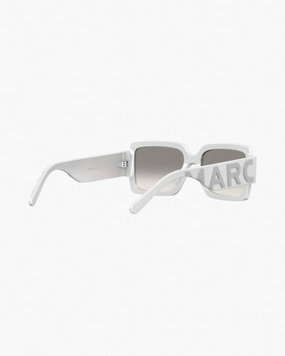 The Bold Logo Square Mirrored Sunglasses White/Grey