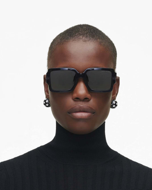 The Bold Logo Square Sunglasses Black/White