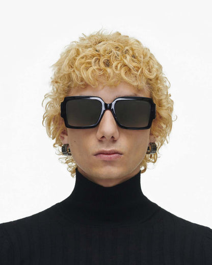 The Bold Logo Square Sunglasses Black/White