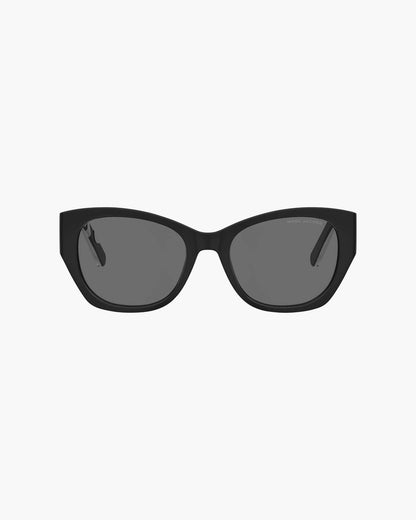 The Bold Logo Square Cat Eye Sunglasses Black/White
