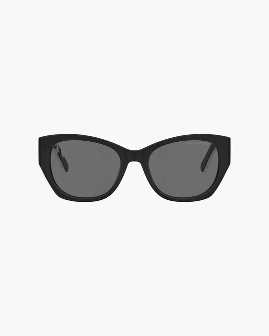 The Bold Logo Square Cat Eye Sunglasses Black/White