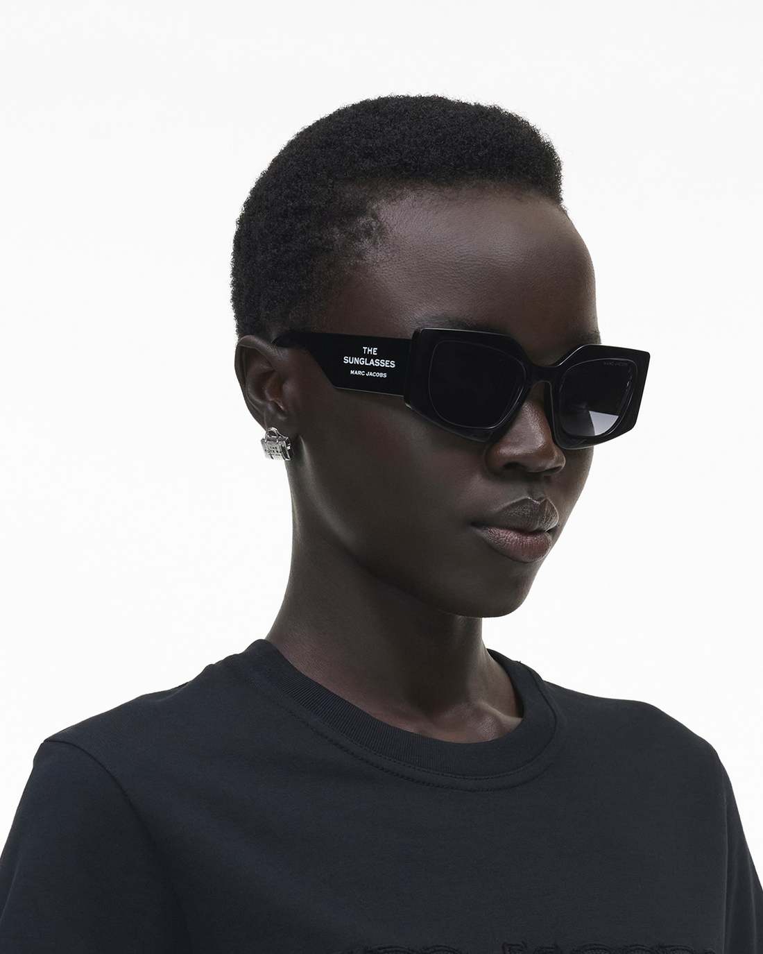 The Square Cat Eye Sunglasses Black