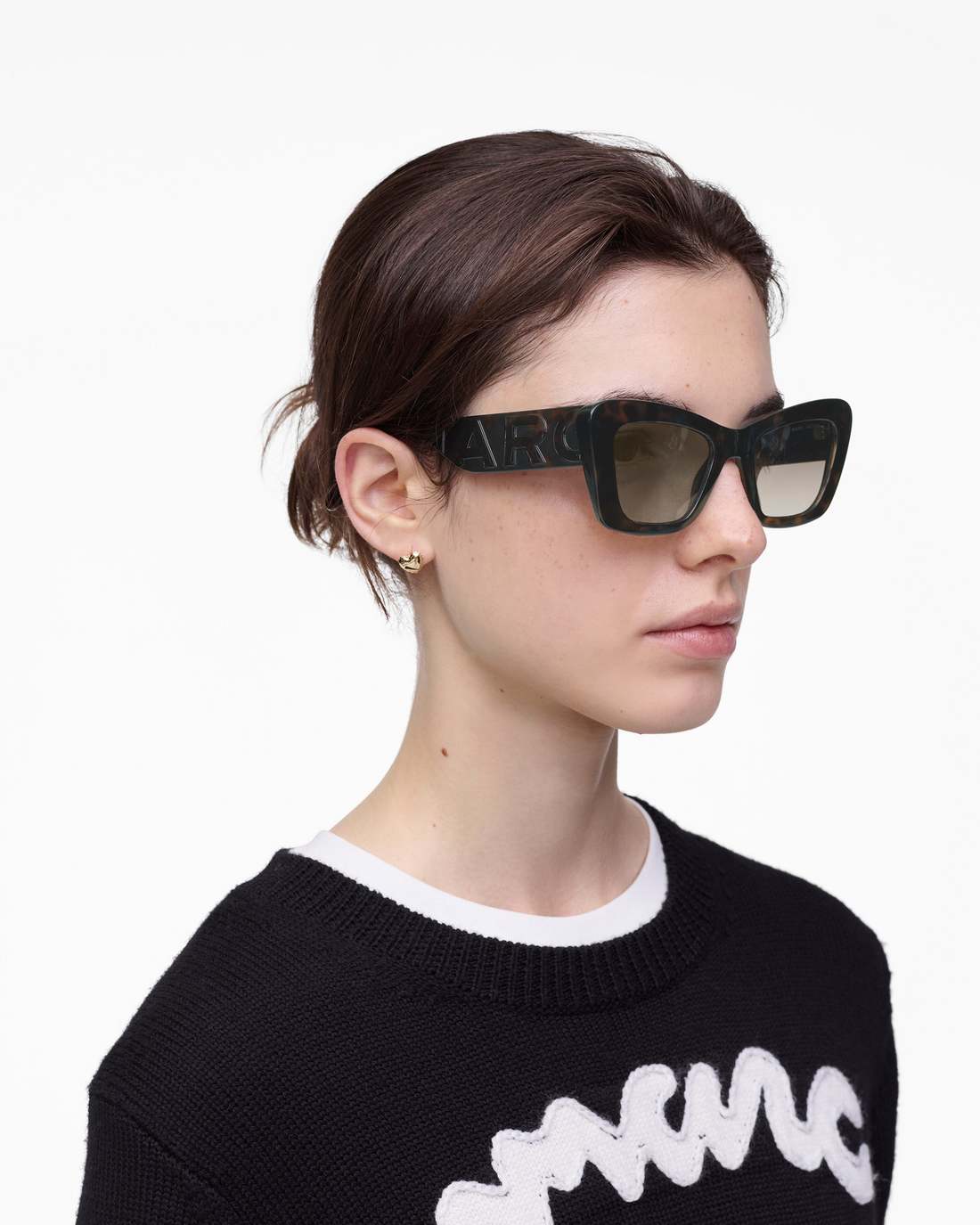 The Bold Logo Cat Eye Sunglasses Havana