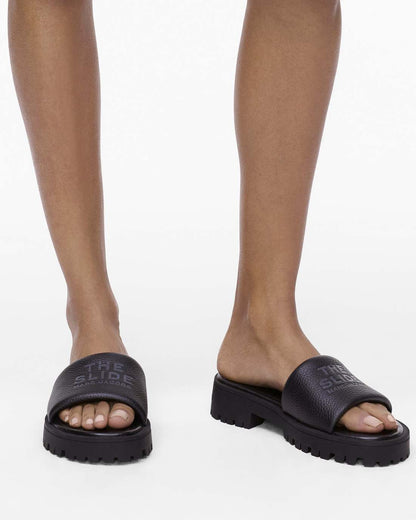 The Lug Sole Slide Black