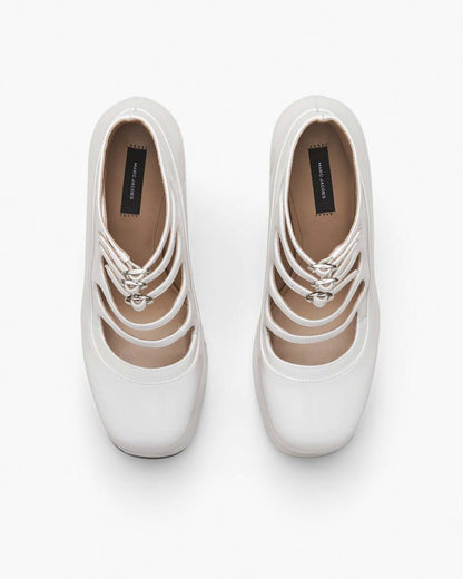 The Patent Leather Kiki Ankle Boot White