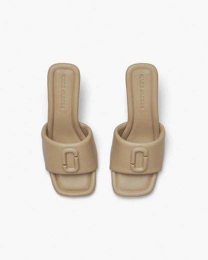 The Leather J Marc Heeled Sandal Camel