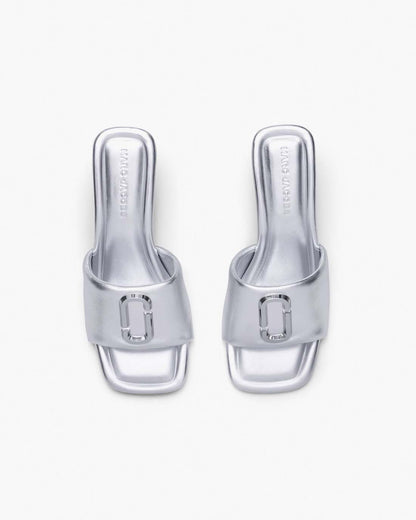 The Metallic J Marc Heeled Sandal Silver