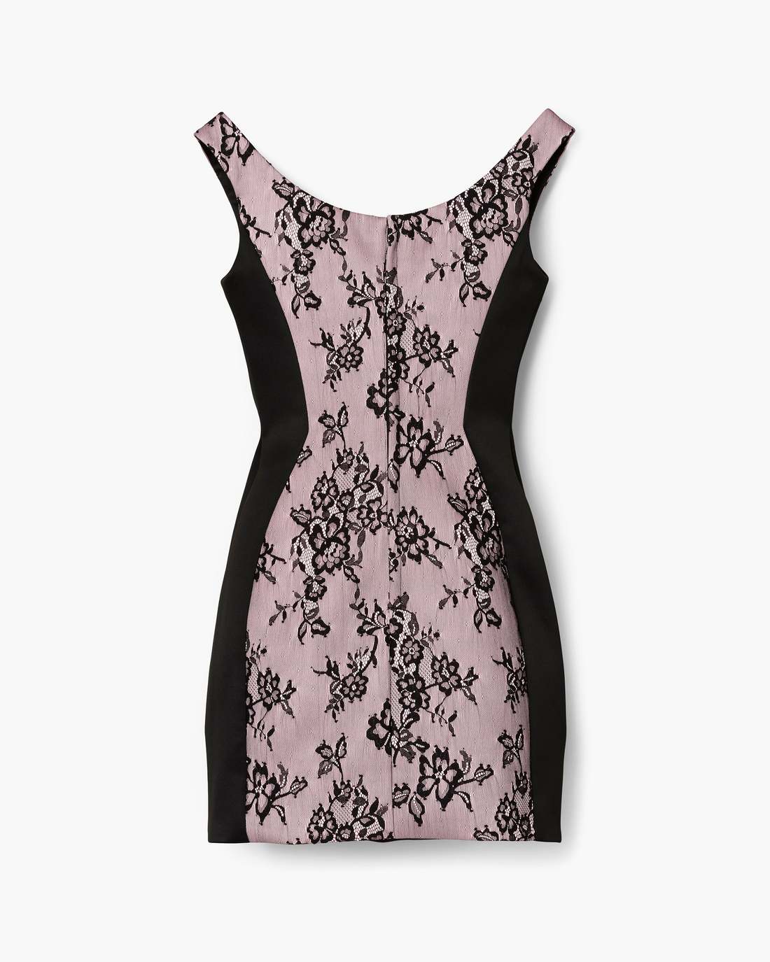 Sculpted Lace Shadow Dress Black Multi