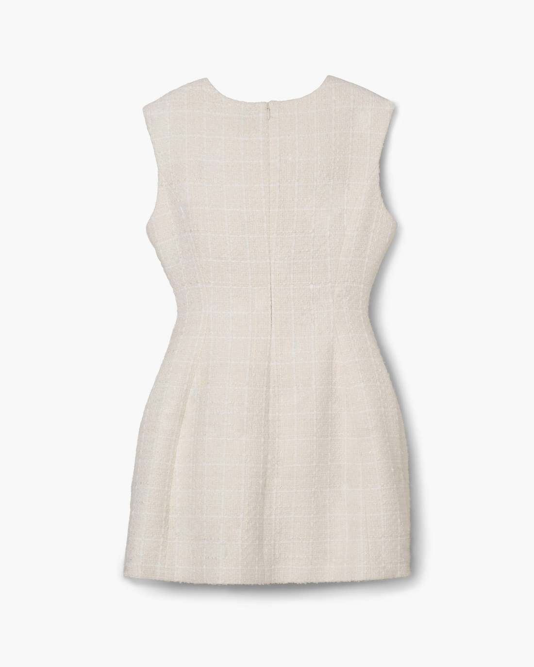 Sculptural Tweed Dress Ivory