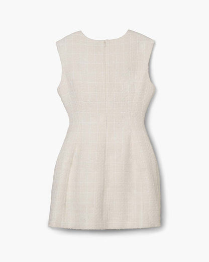 Sculptural Tweed Dress Ivory
