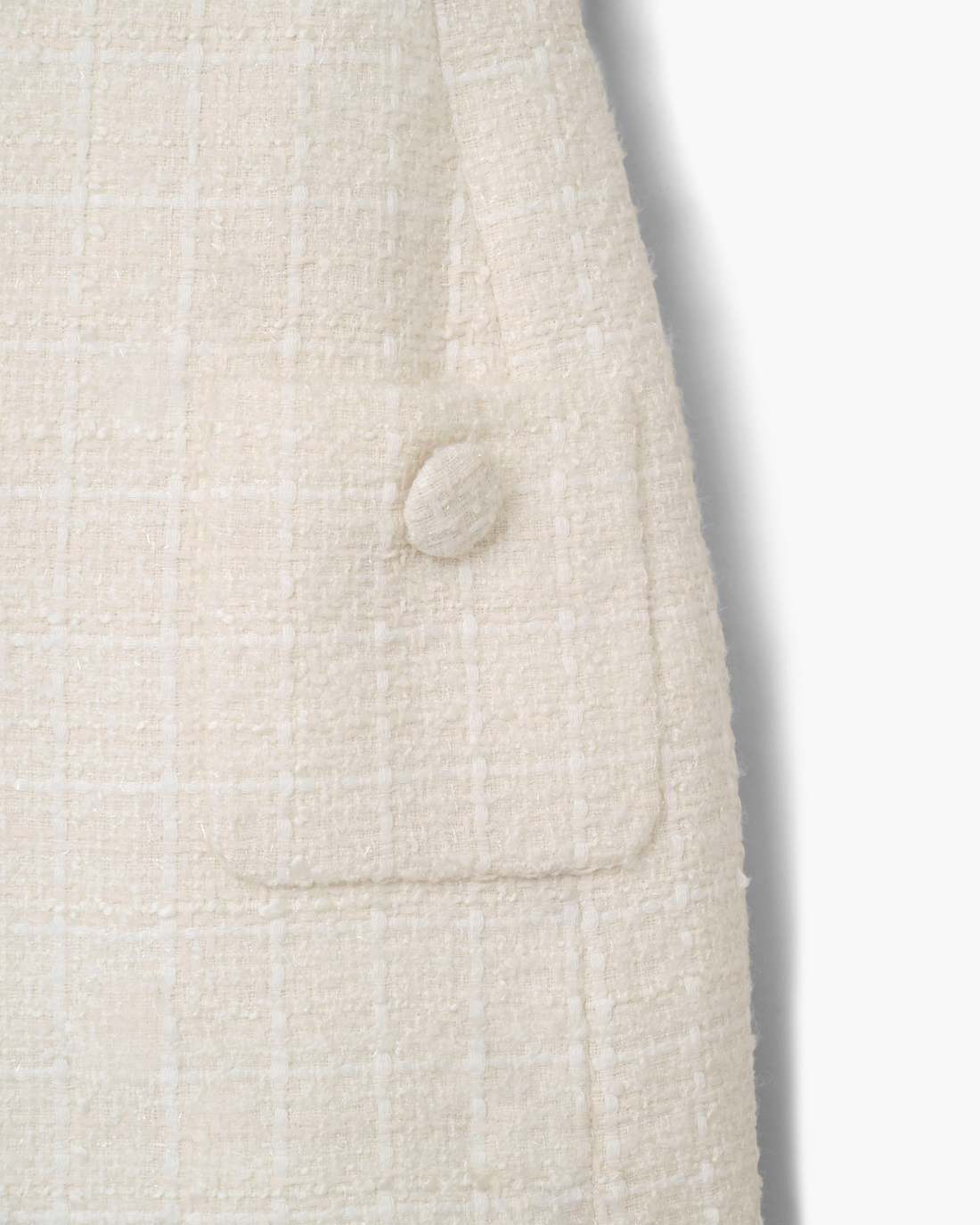 Sculptural Tweed Dress Ivory