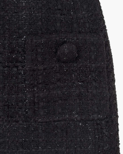 Sculptural Tweed Dress Black