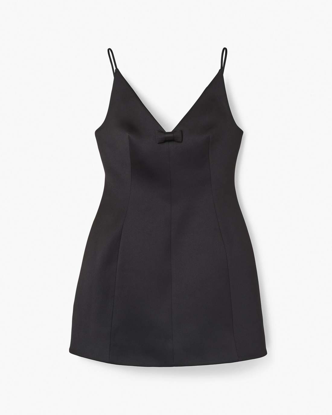 Satin Bow Dress Black