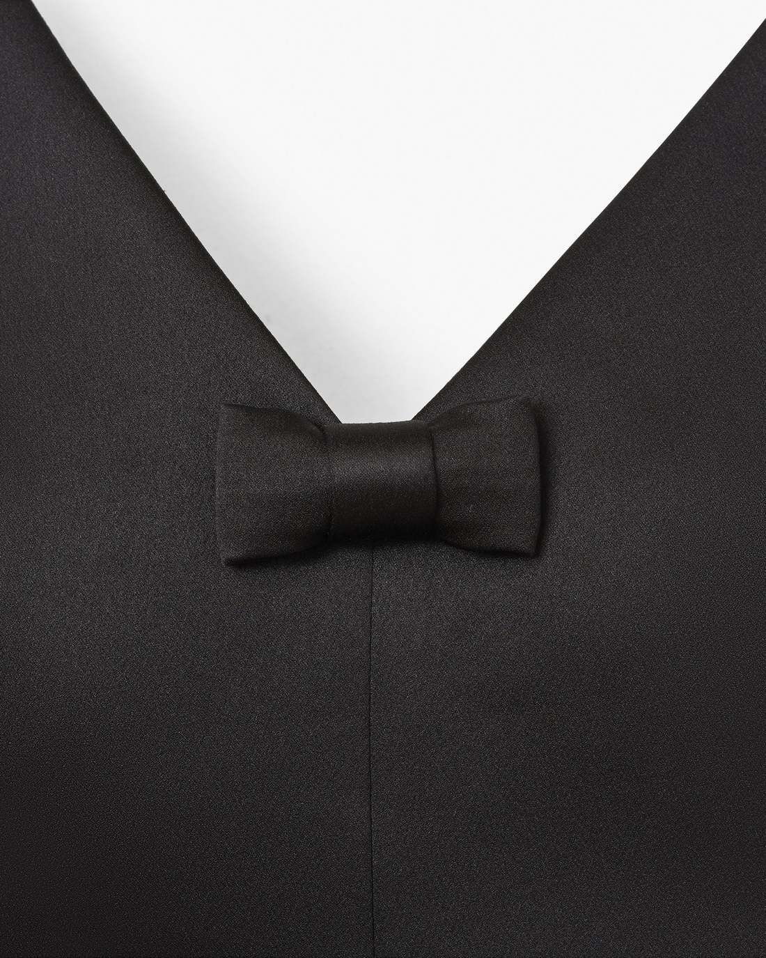 Satin Bow Dress Black