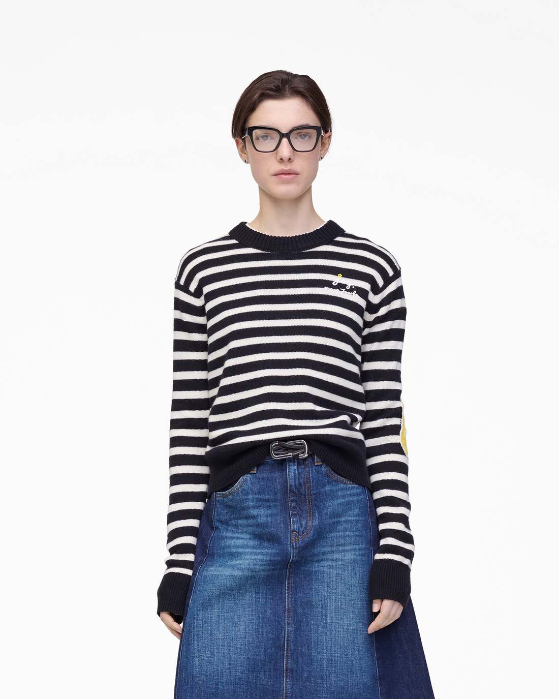 Joy Striped Crewneck Black/White