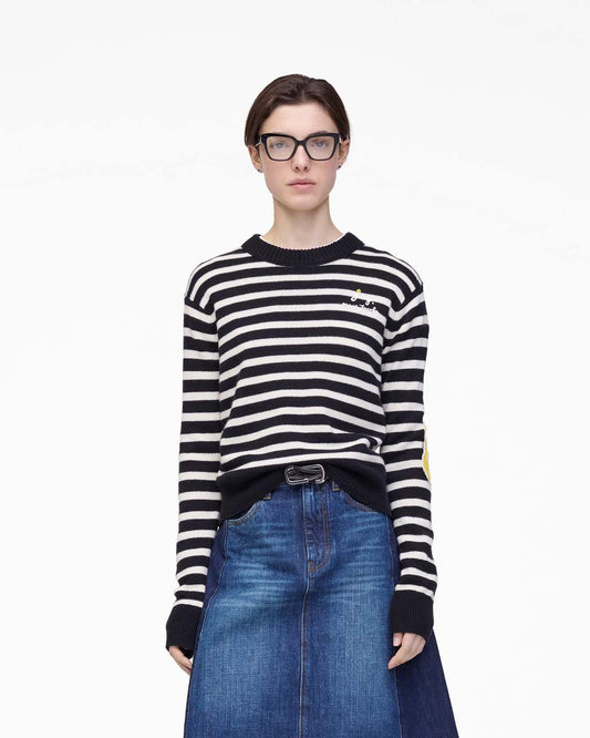 Joy Striped Crewneck Black/White