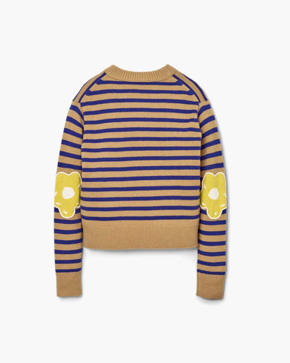 Joy Striped Crewneck Camel/Pansy