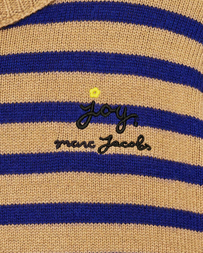 Joy Striped Crewneck Camel/Pansy