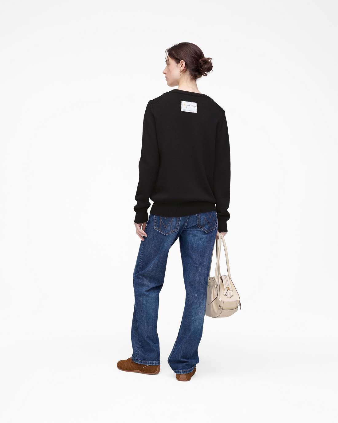 Marc Is Joy Jacquard Crewneck Black