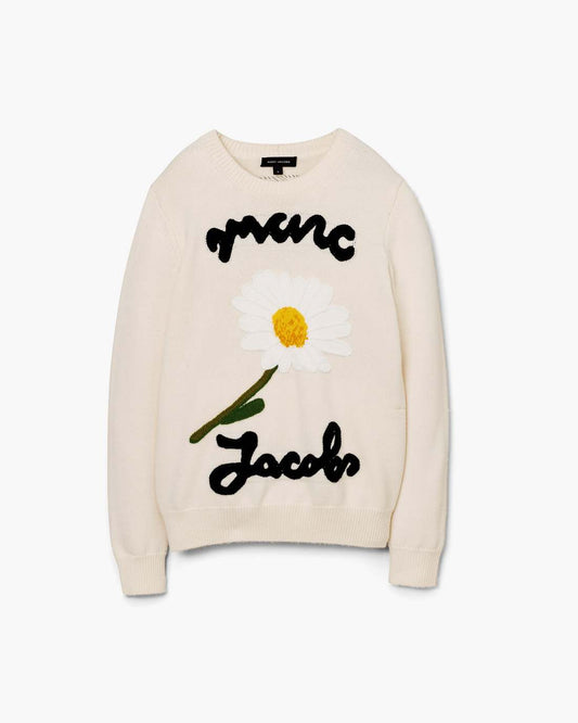 Marc Is Joy Jacquard Crewneck Ivory