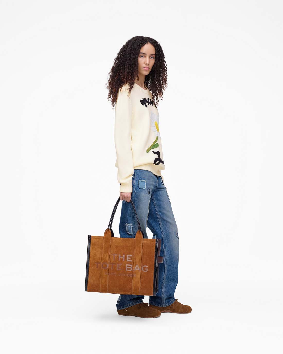 Marc Is Joy Jacquard Crewneck Ivory