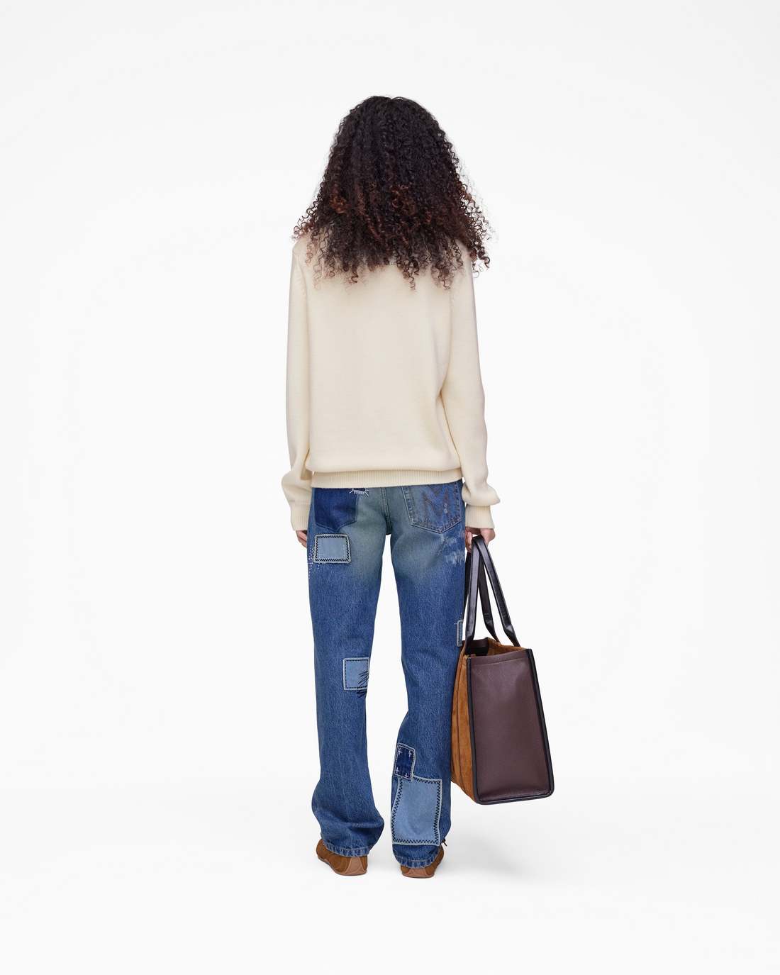 Marc Is Joy Jacquard Crewneck Ivory