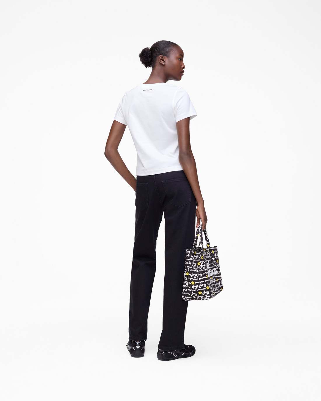 Trompe L'Oeil Eyelet Slim Tee White Multi