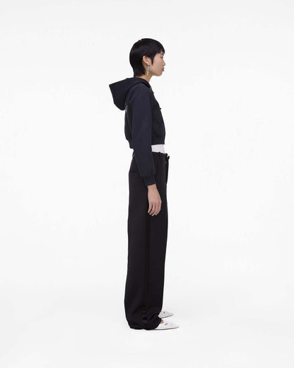 Charm Cropped Hoodie Black