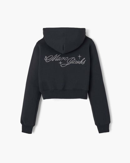 Charm Cropped Hoodie Black