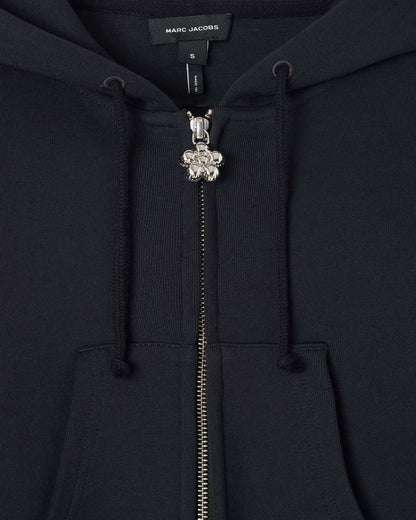Charm Cropped Hoodie Black