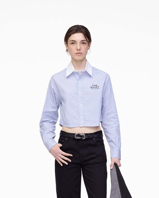 The Cropped Femme Shirt Blue Multi