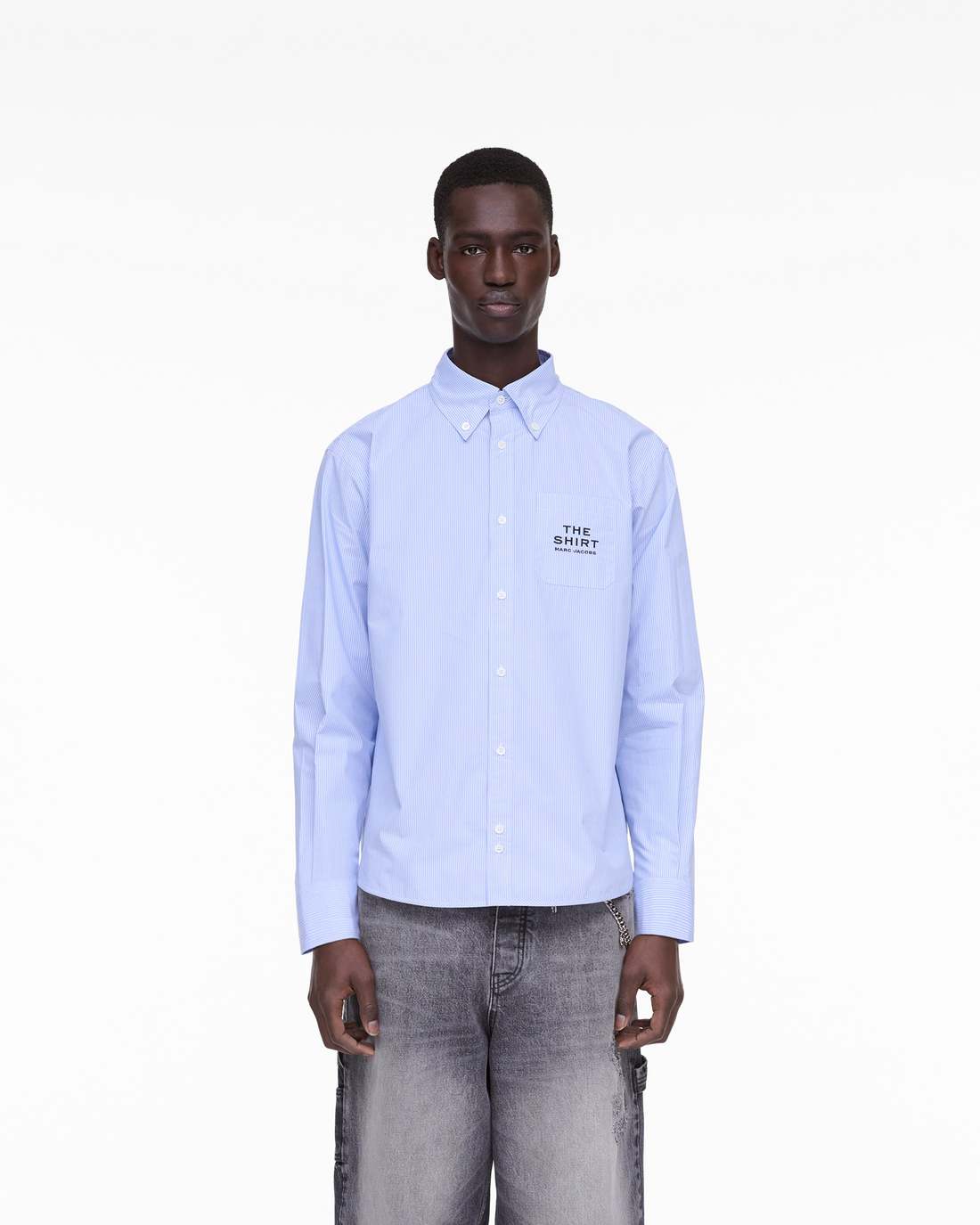 THE STRIPED SHIRT Sky Blue
