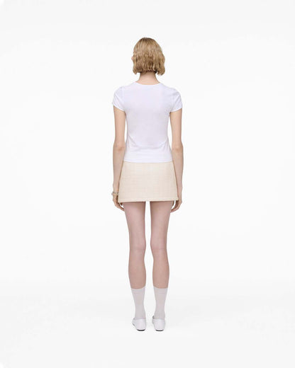 Charm Logo Shrunken Tee White